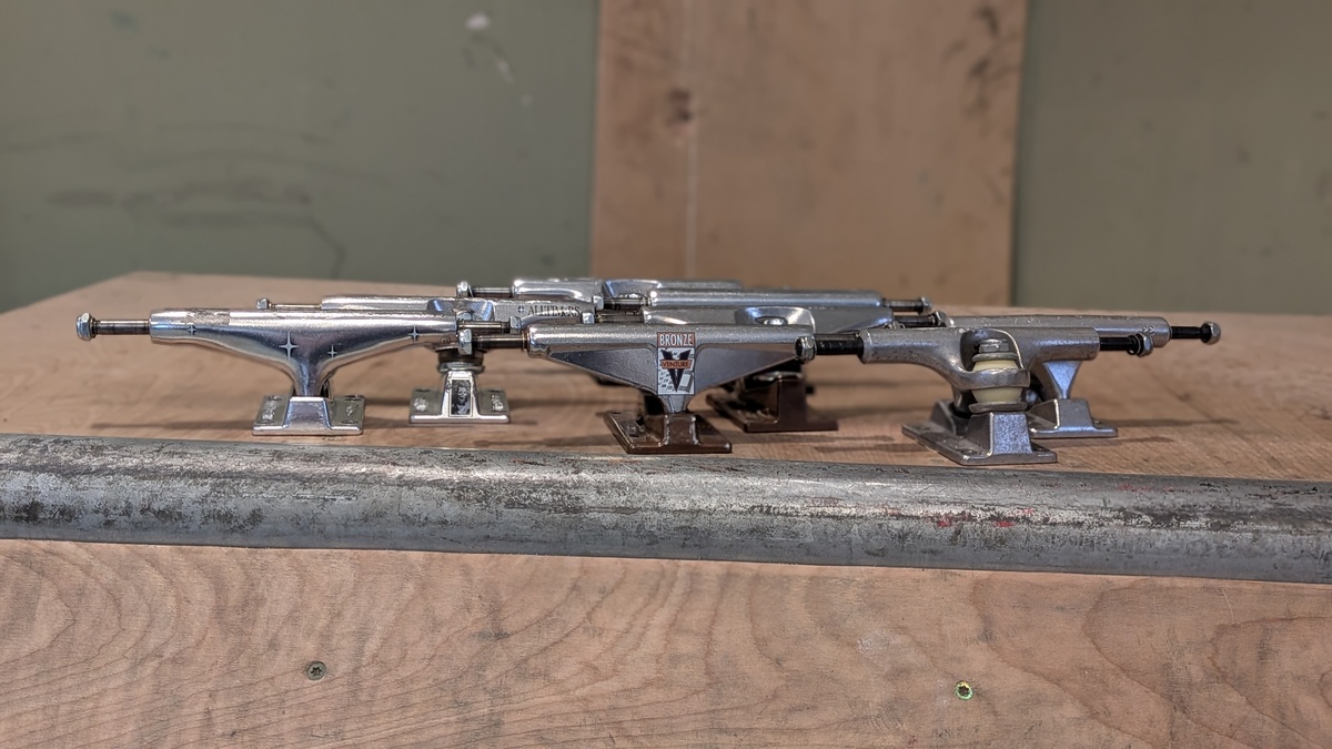some skateboard trucks