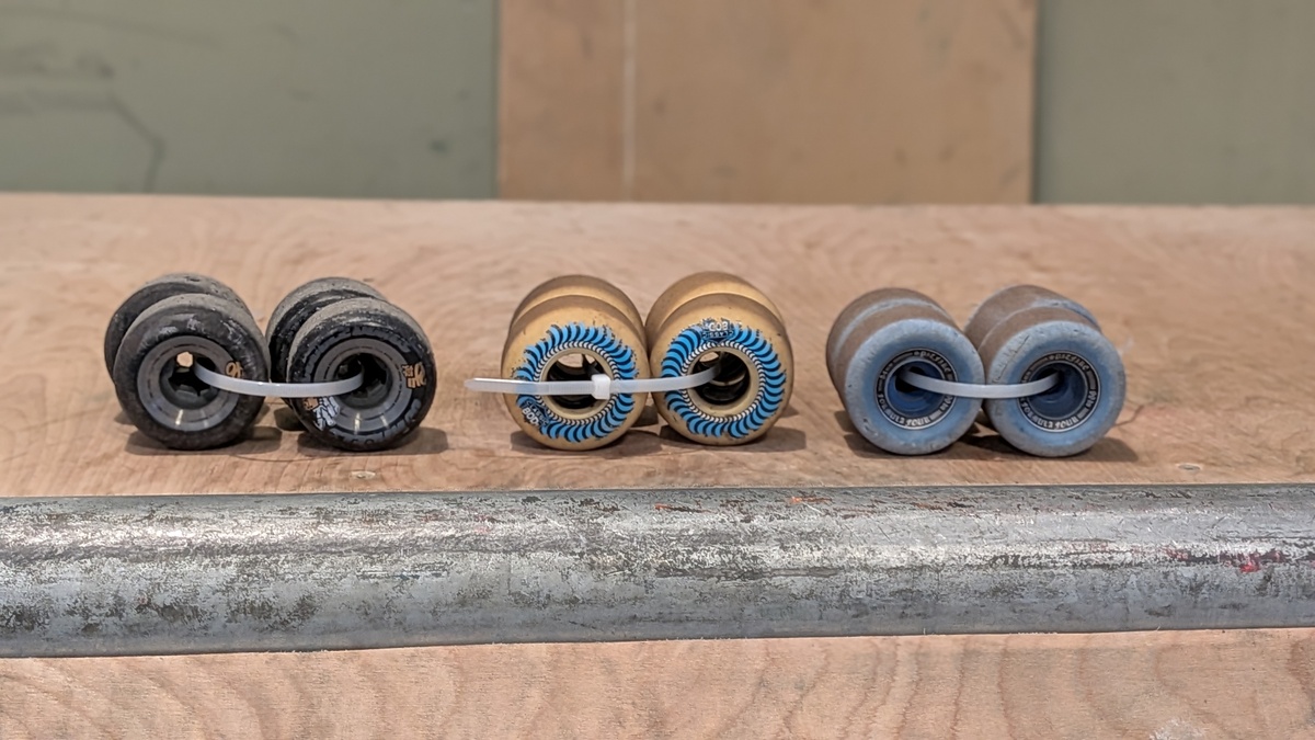 some skateboard wheels
